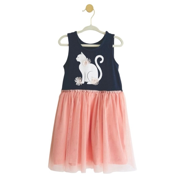 gigil Other - Gigil 4T CAT Tulle Sleeveless Dress W/Flower Embellishments